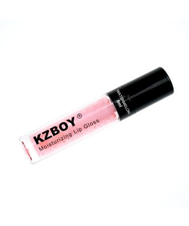 KZBOY Lip Gloss Lip Oil Watermelon Scented 8ml Moisturizing Lip Gloss for Dry Lips High Shine Smooth Finish Clear Pink Shade(Watermelon) - Buy Online on GoSupps.com
