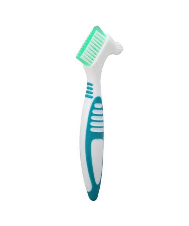 Press brush removal of bacteria and plaque effective cleaning prevents tartar false toothbrush prosthesis cleaning brush