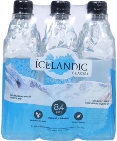 Icelandic Glacial Natural Spring Water - 500ml Bottles (6-Pack) | Pure & Refreshing International Shipping - Buy Online on GoSupps.com