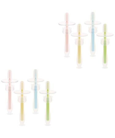 Frcolor 8 Stk Baby toothbrush baby brushes teeth baby training toothbrush character-toothbrush toothbrush with soft hair infant toothbrush for 1 year sucking pebbles child