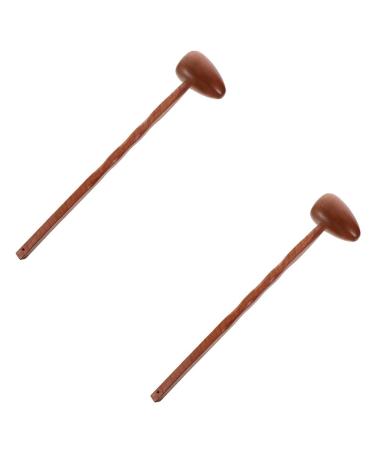 Milist 2st Klauenhammer made of wooden punch hammer percussion meridian massager spherical massage hammer handheld massage hammer token massage stick wooden manual handle