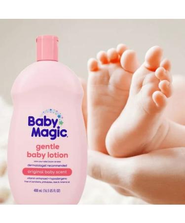 Baby Magic Gentle Lotion with Original Baby Scent - Paraben and Mineral Oil Free - 16.5 FL Oz (Pack of 2) - Buy Online on GoSupps.com
