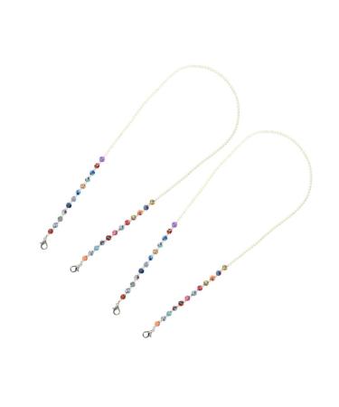 Healeved 2pcs Mask Anti-drop Chain Shot Glasses Polymer Clay Reading Glasses Child