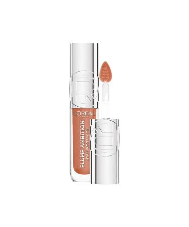 L'Or al Paris LOr al Paris Plump Ambition Lip Oil with Hyaluronon fuller & smoother lips without compromises Intensive feeling with hyaluronic acid up to 24H moisture color 641 Latte Glace 5 ml