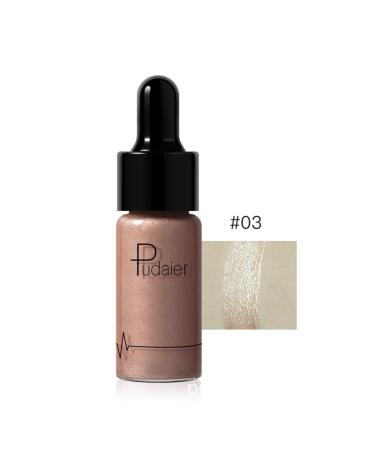 Go Ho Liquid Highlighter Makeup Illuminator - Waterproof 3D Glow Shimmer for Face and Body, Cheeks, Eyes, and Lips - Champagne Gold 03 - Buy Online on GoSupps.com