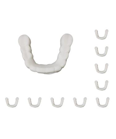 10 set resin teeth veneers comfortable dentures tooth cover removable reusable upper cover 10 set (upper cover)