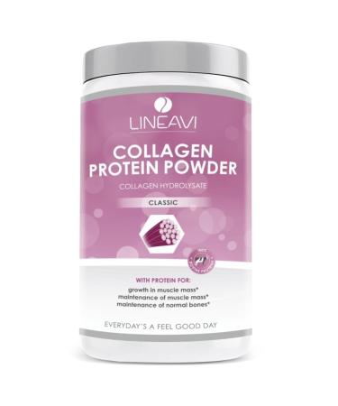 Lineavi collagen protein powder 400g 100% collagen hydrolysate for connective tissue joints and muscles free of hormones and antibiotics manufactured in Germany tasteless 400 g (1 Pack)