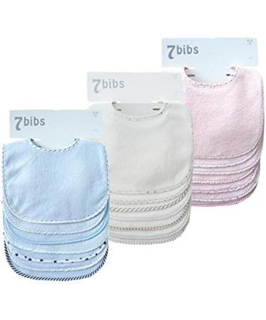 Baby's 7-Piece Double Layer Cotton Drooling Bibs Set - Soft & Absorbent (Pink, Waterproof) - Buy Online on GoSupps.com