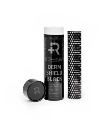 Recovery Aftercare Derm Shield Tattoo Aftercare Bandage Roll - Black  Waterproof Adhesive Bandages - 10 Inches x 8 Yards
