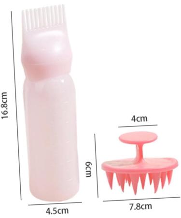 Ipetboom 2 Sets Hair Dye Bottle Hair Color Brush Oil Hair Dye Brush Hair Color Applicator Bottle Hair Coloring Applicator Hair Rinse Scalp Applicator Bottle Root Modeling Comb Plastic Pink - Buy Online on GoSupps.com