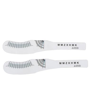 2Pcs/set Eyelash Ruler Lashes Symmetrical Positioning Eyelashes Length Ruler Professional Eyelashes Curling Degree Ruler 1.0 Count