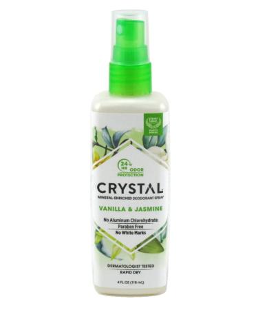 Crystal Deodorant Spray 4 Ounce Vanilla & Jasmine (Pack of 2) - Buy Online on GoSupps.com