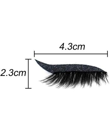 Professional Fluffy Glitter Eyelashes Natural-Looking 4 Pairs DIY Dramatic False Lashes for Cosplay and Decorative Use - Buy Online on GoSupps.com