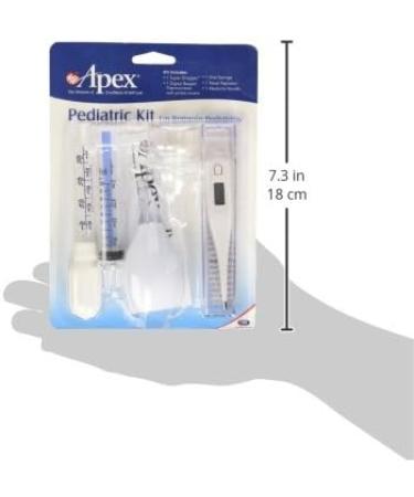 Apex Pediatric Health Kit - All-in-One Infant Care Set with Digital Thermometer, Nasal Aspirator, Dropper, Syringe & Pacifier Dispenser - Buy Online on GoSupps.com