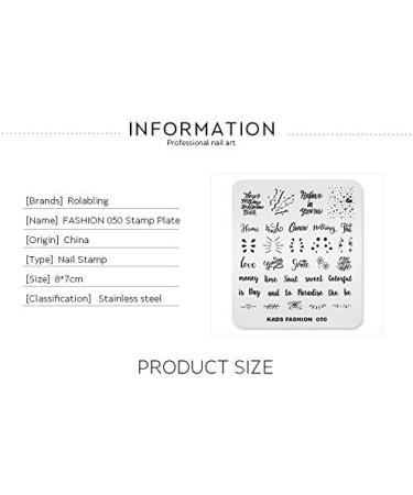 Nail Stamping Plate Fashion Party Letters Words Dots Drop Theme Multi-Pattern Stamp Print Image Stamp Template Nail Art for Nail Design 4# - Buy Online on GoSupps.com