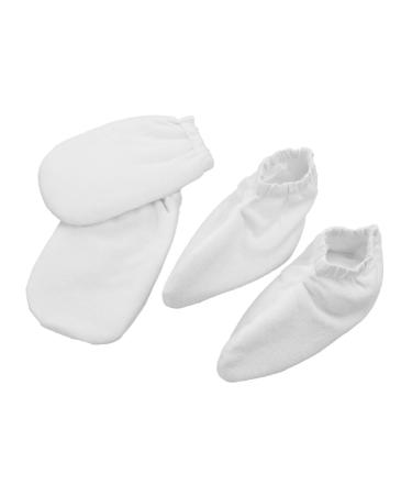 Beaupretty 2 Paires Mitaines Paraffine ponge Housse Isolante pour Soin des Mains pour Bain de Paraffine