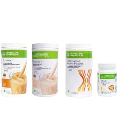 Formula Mix Shake ShakeMate Afresh Shake Mate Shake Mix Shake (PP400g Afresh Vanilla&Orange) Pack of 4 - Buy Online on GoSupps.com