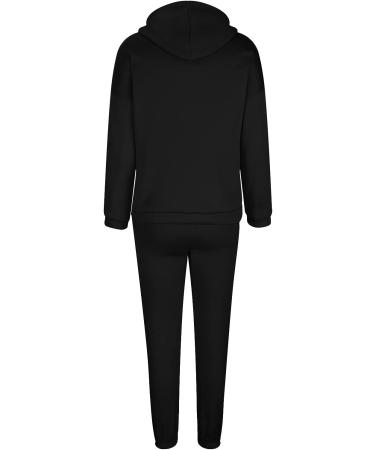 Maqroz Women's 2 Piece Sweat Suit Set - Black, X-Large - Buy Online on GoSupps.com