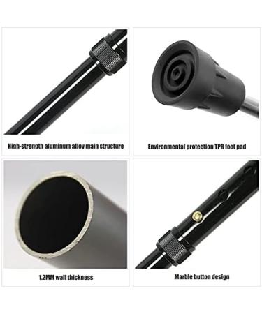 SilteD Non-Slip Walking Stick Black Lightweight Adjustable Aluminum Umbrella Crutches with Comfy Sponge Handle for Elderly Disabled - Buy Online on GoSupps.com