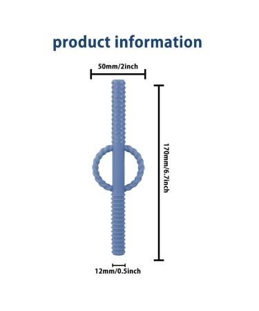 ERSTHUA Silicone Baby Teething Tubes 6 Pack - BPA Free Hollow Teether Tubes in Dark Blue, Grey, Yellow, Magenta, and Turquoise - Buy Online on GoSupps.com