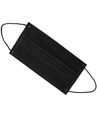 TBOC Disposable Hygiene Masks - 3-Layer Soft Lightweight Polypropylene with Nose Clip (50 Black Units) - International Shipping Available - Buy Online on GoSupps.com