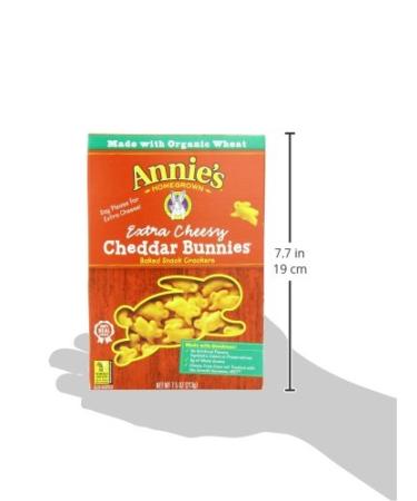 Annie's Organic Extra Cheesy Cheddar Bunnies - 7.5 oz Snack Crackers (Pack of 12) - Buy Online on GoSupps.com