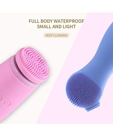 RIYAN 3In1 Silicone Cleansing Brush Deep Cleaning Remove Blackhead Acne Pore Clean Electric Face Cleaner Rose Red - Buy Online on GoSupps.com