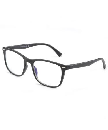 ZENOTTIC Anti-Blue Light Reading Glasses Rectangular Men with Glasses Case for PC TV Gaming UV 400 Protection Black 1.5 x