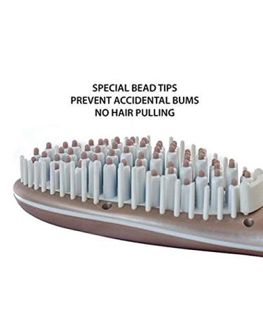 Ionic Professional Brush Straightener | Salon Quality Hair Tool with Clips Anti-Scald Protection & Adjustable Temperature for Effortless Styling - Buy Online on GoSupps.com