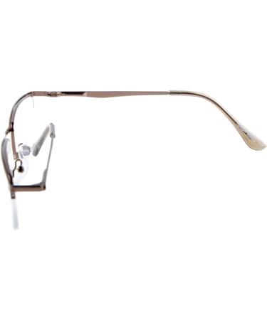 Eyekepper Half Rim Metal Reading Glasses +1.25 - Stylish Brown Spring Hinge Frames for Comfortable Reading - Buy Online on GoSupps.com