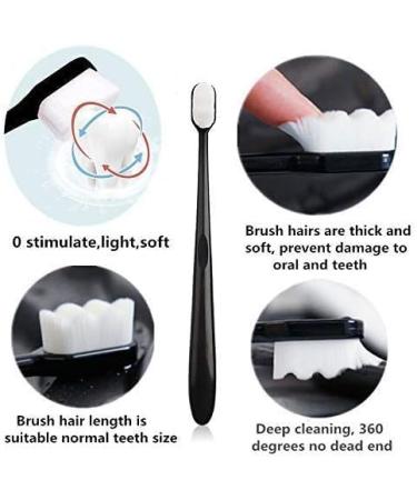 Ultra-Fine Soft Toothbrush - Million Nano Bristle Adult Tooth Brush for Deep Cleaning | Portable Travel Oral Care Brush (Wavy White) - International Shipping Available - Buy Online on GoSupps.com