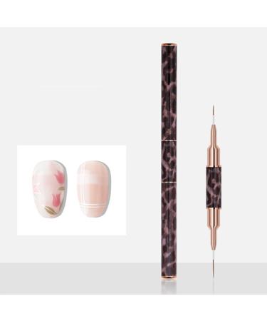 minkissy Nail Polish Acrylic Nail Art Brush Nail Art Liner Pen Double-end Nail Liner Pen Nail Drawing Liner Brush Nail Liner Pen for Drawing Nail Art Pen Leopard Print Metal Line Pen - Buy Online on GoSupps.com