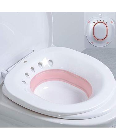 Hip Bath, Sitz Bath, for Over The Toilet Postpartum Care,Special for Pregnant Women, Postoperative Care Basin, Foldable Bath Sitz seat( Pink)
