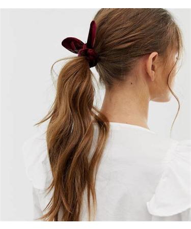 SUSULU Velvet Hair Scrunchies - Pack of 12 Elastic Rabbit Ear Hair Ties for Women - Buy Online on GoSupps.com