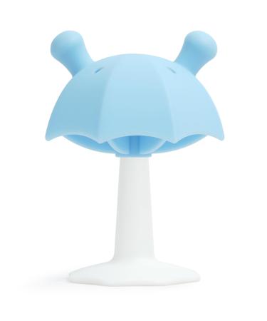 Bite ring baby umbrella bite ring with suction foot biting toys for babies boys and girls seposve silicone baby chicken tools for suction needs bpa free blue