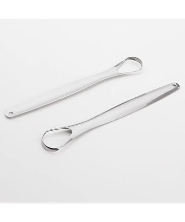 Stainless Steel Tongue Cleaner Kit - 2-Piece Oral Care Set for Fresh Breath | Durable Metal Etui - Buy Online on GoSupps.com