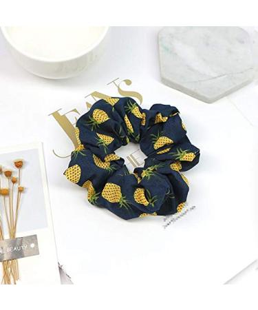 4-Piece Pineapple Printed Elastic Hair Ties | Fun Ponytail Holders & Accessories for Women & Girls | Random Colors - Buy Online on GoSupps.com