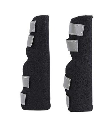 Hffheer 2pcs Dog Hind Legs Dog Knee Brace Support Dog Canine Rear Front Leg Hinged Hock Protector for Protection Against Injury and Sprain(M)
