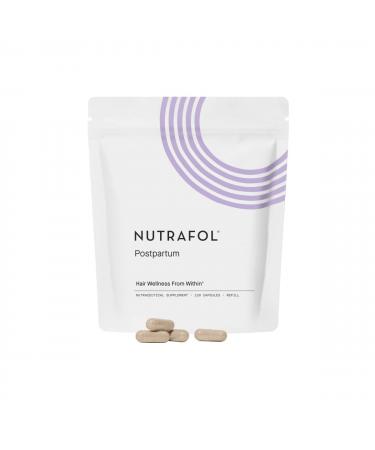 Nutrafol Postpartum Hair Growth Supplement With Breastfeeding-Friendly Ingredients for Visibly Thicker, Stronger Hair (1 Month Supply [Refill Pouches]) 1 Month Supply [Pouch]
