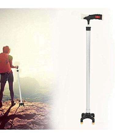 SilteD SilteD Walking Cane Lightweight Stretchable Adjustable Anti-Slip Height Hand Walking Stick Aluminum Alloy Elderly Four-Legged Walking Crutches - Buy Online on GoSupps.com