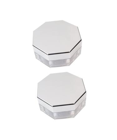 GALPADA Loose Powder Holder 2 Sets Octagonal Loose Powder Box Sponges Makeup Cosmetic Holder Baby Powder Puff Makeup Sponge Holder s Makeup Powder Boxes Cosmetic Rack Abs