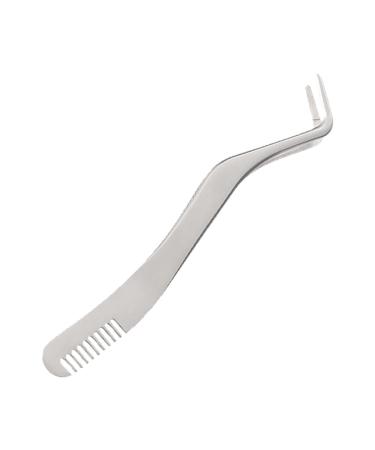 Eyelash Extension Tweezers 2 in 1 Eyelash Tweezers Stainless Steel Eyelash Applicator with Comb for Makeup Artists and Beginners