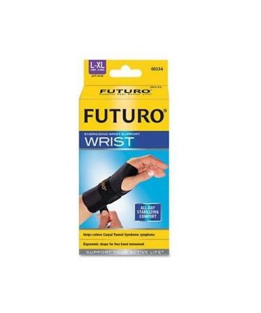 Futuro - Energizing Wrist Support Large/Xlarge Fits Left Wrists 6 3/4" - 8 1/2" Black "Product Category: Breakroom And Janitorial/Wrist Supports"