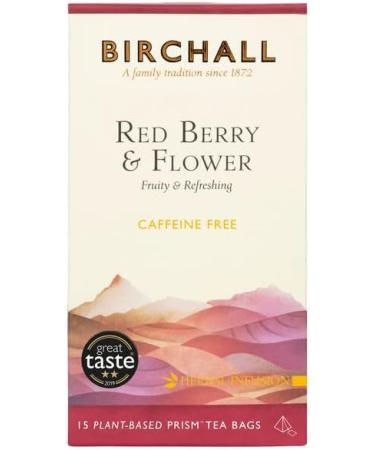 Birchall Tea Bags Red Berry & Flower Tea Gift Taste of Red Berry & Flower Tea - A Treat for Your Palate 6 Boxes of 15 Plant-Based Prism Tea Bags 1 Count (Pack of 6) - Buy Online on GoSupps.com