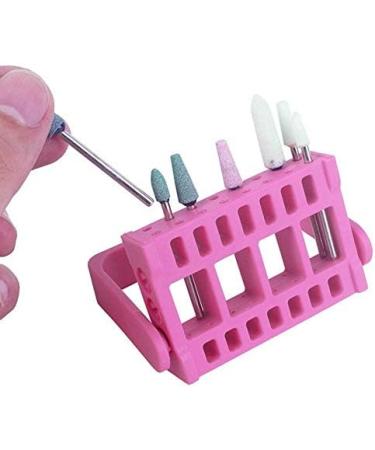 1pc Professional 16 Holes Nail Drill Bits Holder Display for Electric Bur Exhibition Displayer Manicure Nail Art Tools - (Color: RH) - Buy Online on GoSupps.com