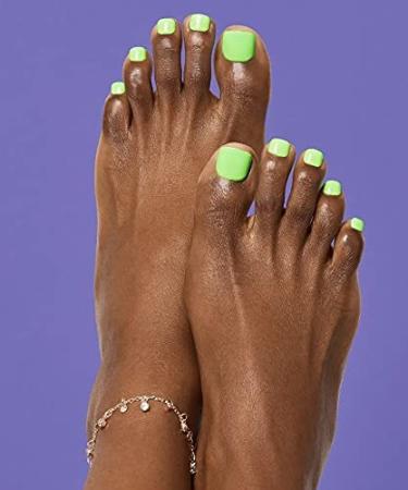 Impress Kiss Bright Neon Green Press-On Pedicure Toe Nails - IMT503X - Buy Online on GoSupps.com