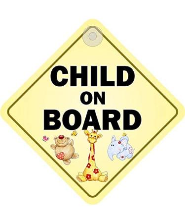 Child On Board Diamond Hanging Car Window Sign