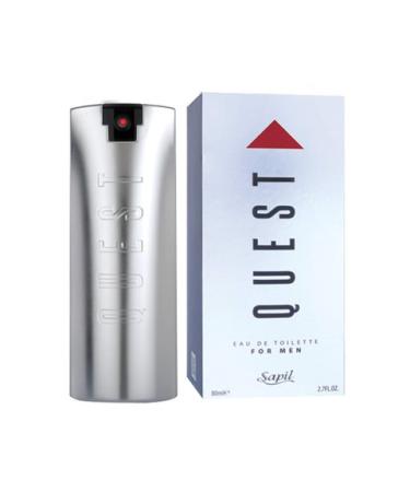 Quest for Men EDT - 80 ML (2.7 oz) | Fragrance Features Top Notes of Bergamot Lavender Pineapple and Base Notes of Sandalwood |Long Lasting Scent| by Sapil
