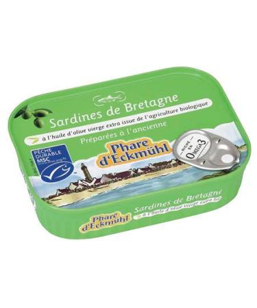 PHARE D'ECKMUHL Sardines in extra virgin olive oil 3x55G MSC -