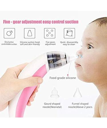 YAVOCOS Baby Nasal Aspirator Electric | Safe Hygienic Nose Cleaner for Newborns | 2 Sizes of Nose Tips | Oral Snot and Booger Sucker | Red - Buy Online on GoSupps.com